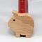 Handmade wooden pig toy, sustainable wood, scroll saw cut, sanded smooth. 1.75", 2", or 2.5" sizes, natural finish for stacking or play.